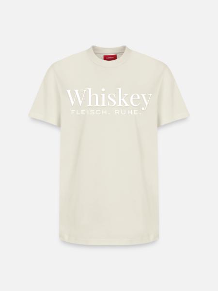 Whiskey & Meat – Enjoy Quietly - Relaxed Unisex Supima Cotton T-Shirt – by SPREAD - off white