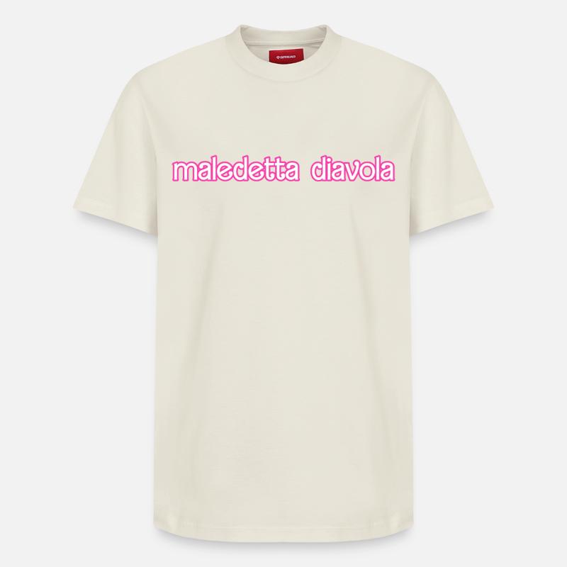 Damn Devils - Relaxed Unisex Supima Cotton T-Shirt – by SPREAD - off white