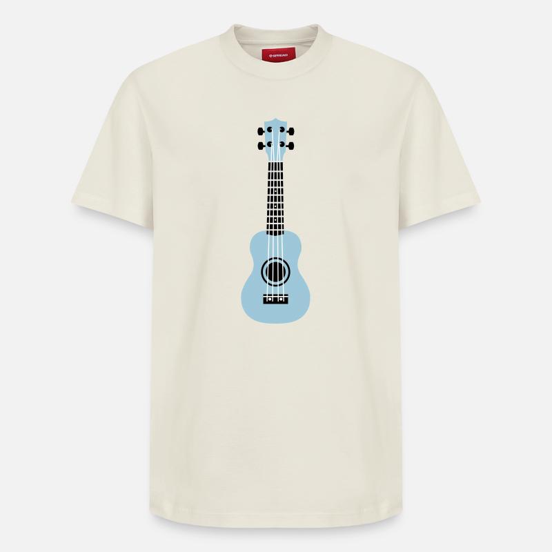 Ukulele - Relaxed Unisex Supima Cotton T-Shirt – von SPREAD - Naturweiß