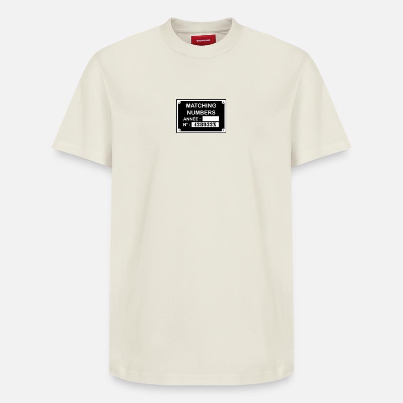 Matching Numbers - T-shirt unisexe décontracté en coton Supima – de SPREAD - blanc cassé