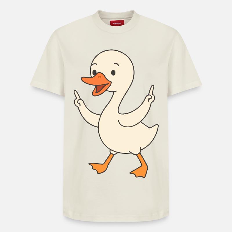 Cygne Dansant Poussin - T-shirt unisexe décontracté en coton Supima – de SPREAD - blanc cassé