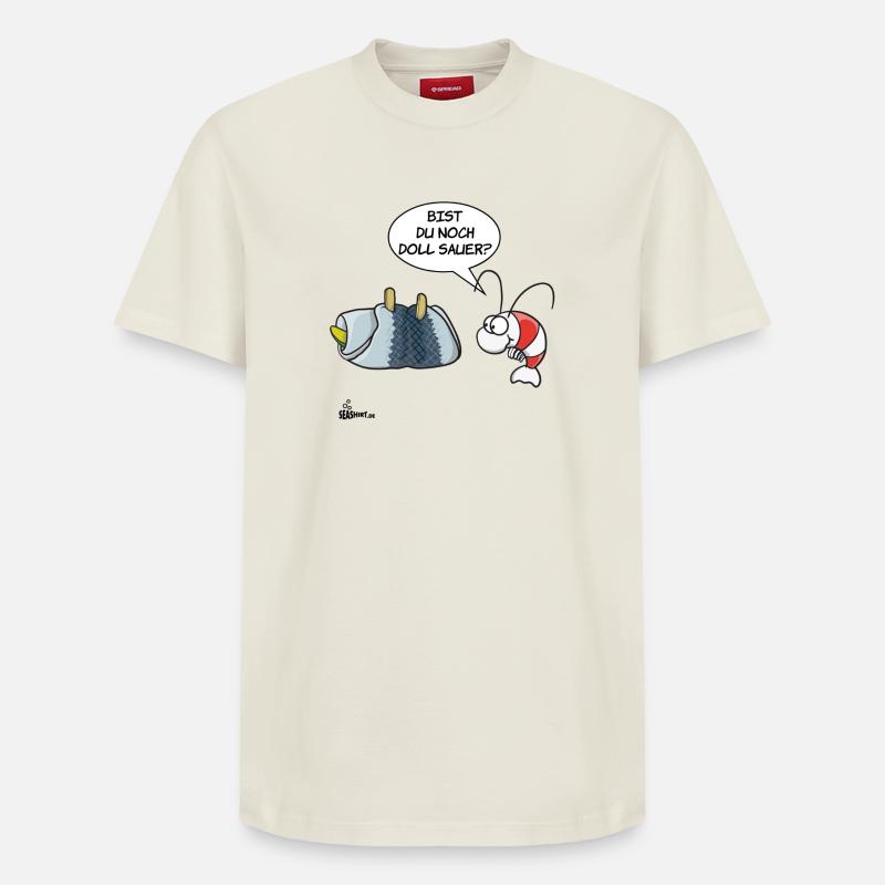 Rollmops - T-shirt unisexe décontracté en coton Supima – de SPREAD - blanc cassé