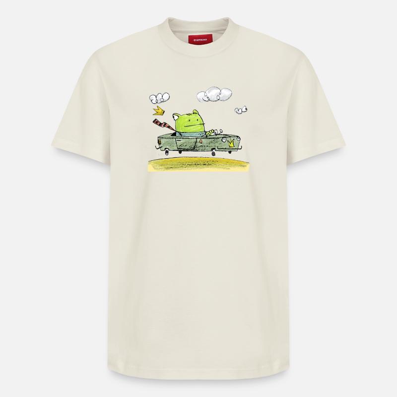 Grenouille - T-shirt unisexe décontracté en coton Supima – de SPREAD - blanc cassé