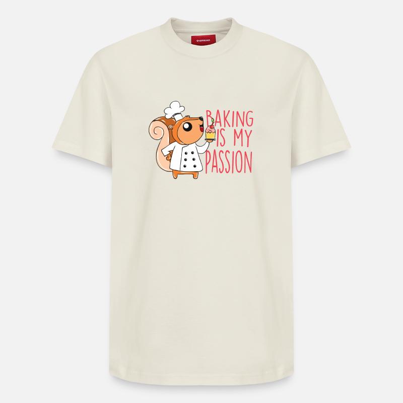 Baking squirrel - Relaxed Unisex Supima Cotton T-Shirt – by SPREAD - off white