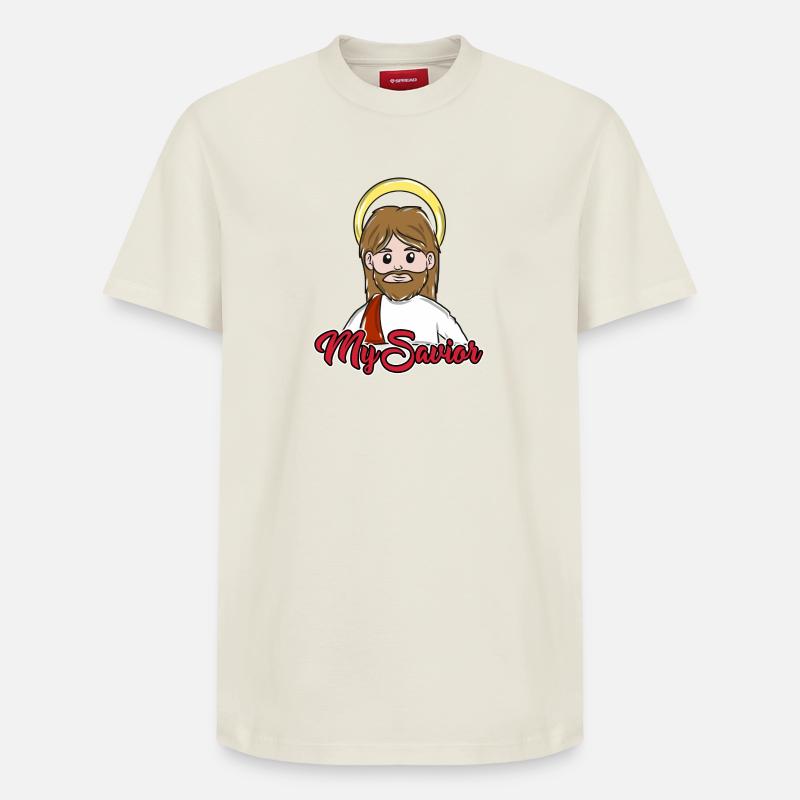 Jésus christianisme - T-shirt unisexe décontracté en coton Supima – de SPREAD - blanc cassé