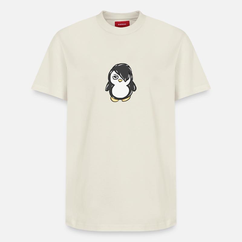 manchot - T-shirt unisexe décontracté en coton Supima – de SPREAD - blanc cassé
