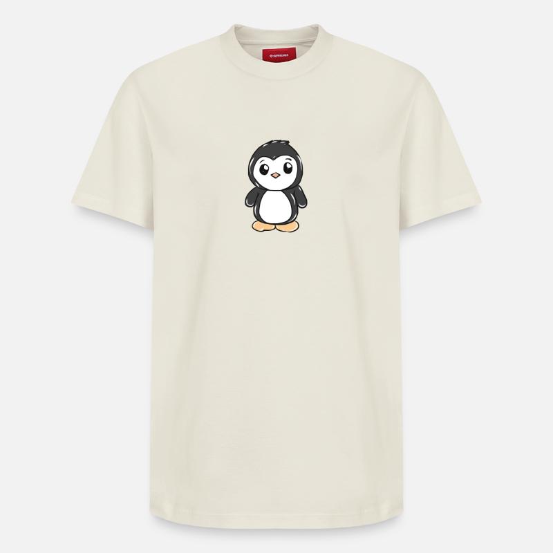 manchot - T-shirt unisexe décontracté en coton Supima – de SPREAD - blanc cassé
