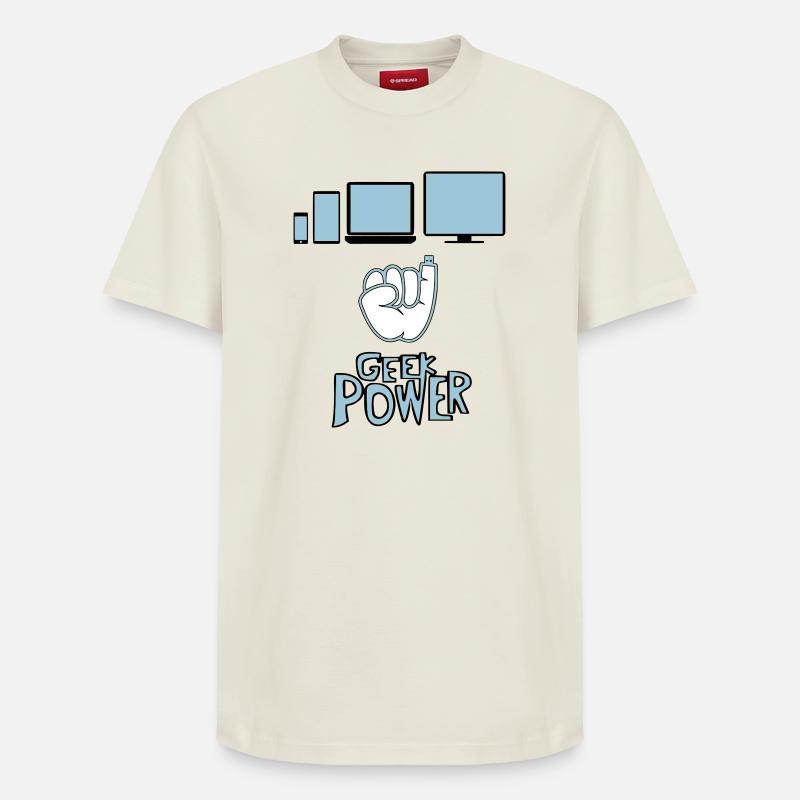 Geek - T-shirt unisexe décontracté en coton Supima – de SPREAD - blanc cassé