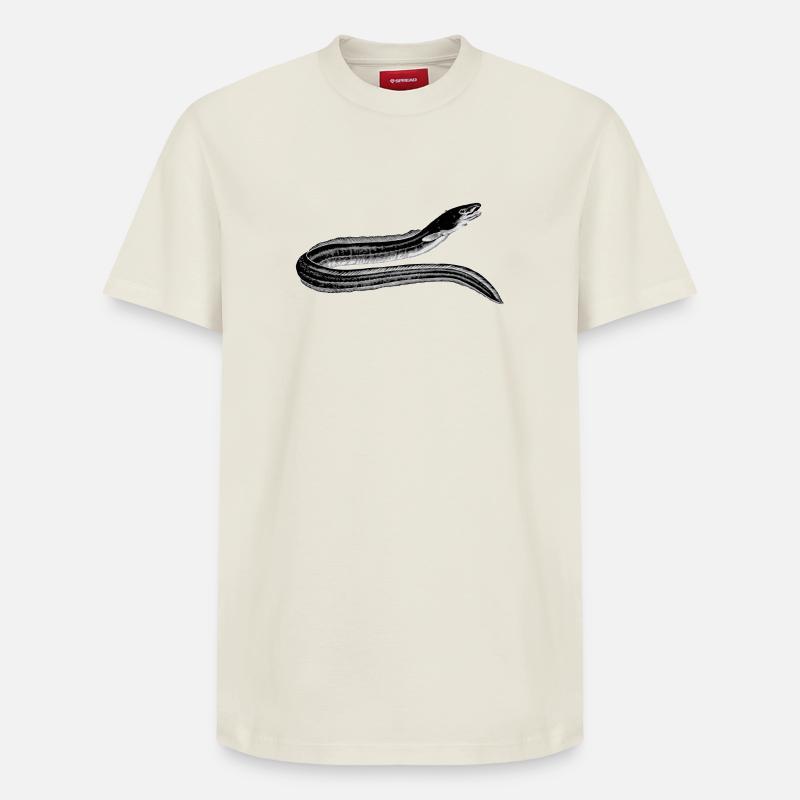 anguille - T-shirt unisexe décontracté en coton Supima – de SPREAD - blanc cassé