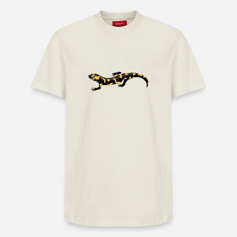 salamandre de feu - T-shirt unisexe décontracté en coton Supima – de SPREAD - blanc cassé