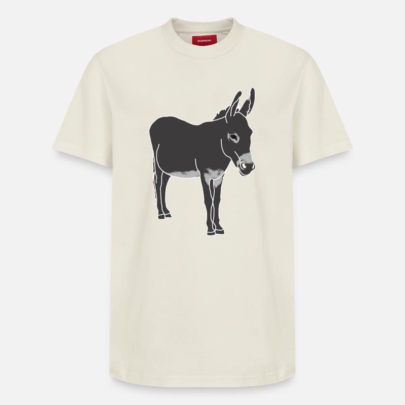 L’âne - T-shirt unisexe décontracté en coton Supima – de SPREAD - blanc cassé