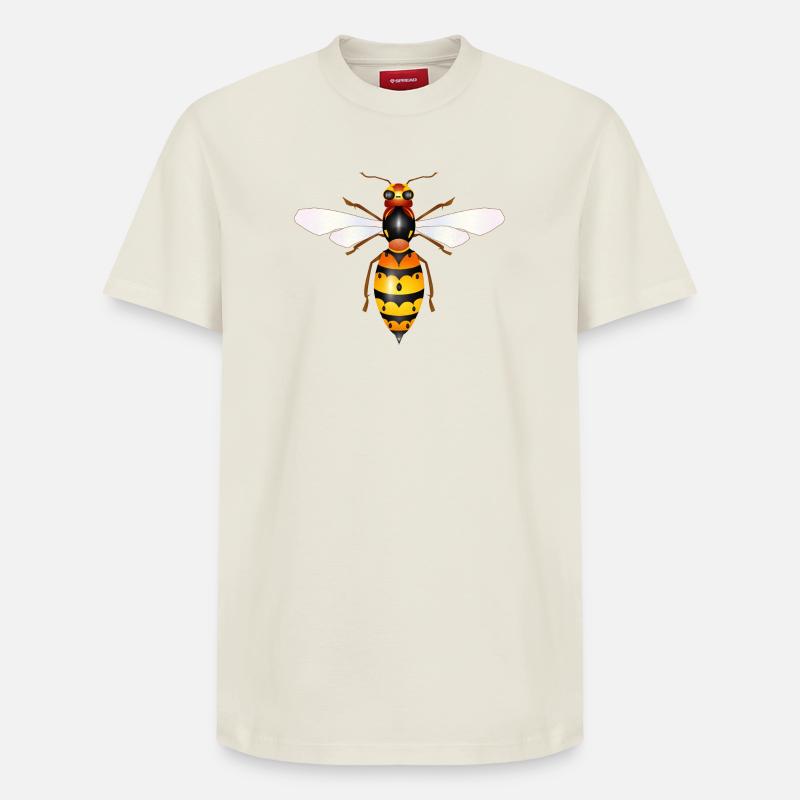 Dessin d’un frelon fascinant - T-shirt unisexe décontracté en coton Supima – de SPREAD - blanc cassé