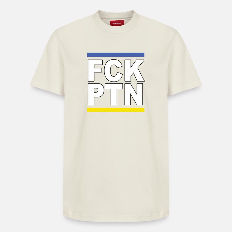 FCK PTN - Relaxed Unisex Supima Cotton T-Shirt – von SPREAD - Naturweiß
