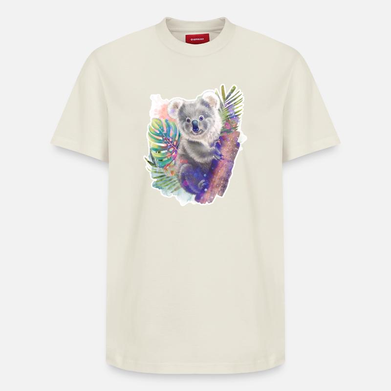 Koala | Ours Koala - T-shirt unisexe décontracté en coton Supima – de SPREAD - blanc cassé