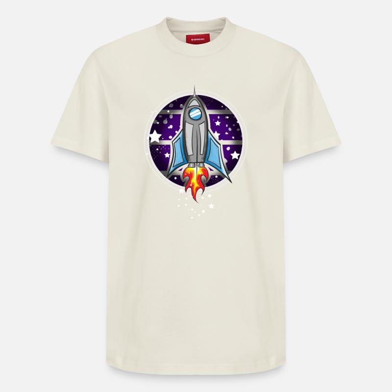 Fusée - T-shirt unisexe décontracté en coton Supima – de SPREAD - blanc cassé