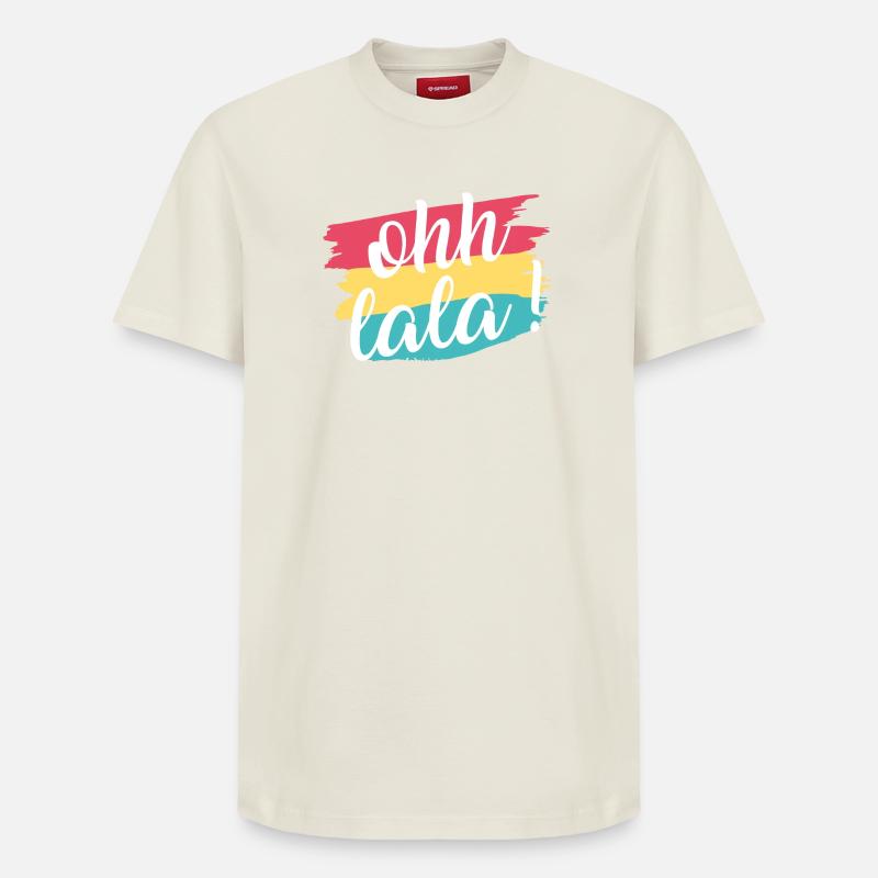 Ohhlala,Oh là là // expression française - T-shirt unisexe décontracté en coton Supima – de SPREAD - blanc cassé