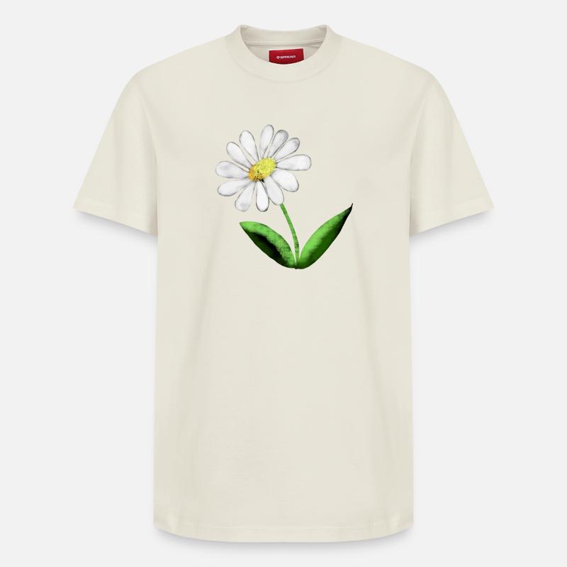 Fière Marguerite - T-shirt unisexe décontracté en coton Supima – de SPREAD - blanc cassé