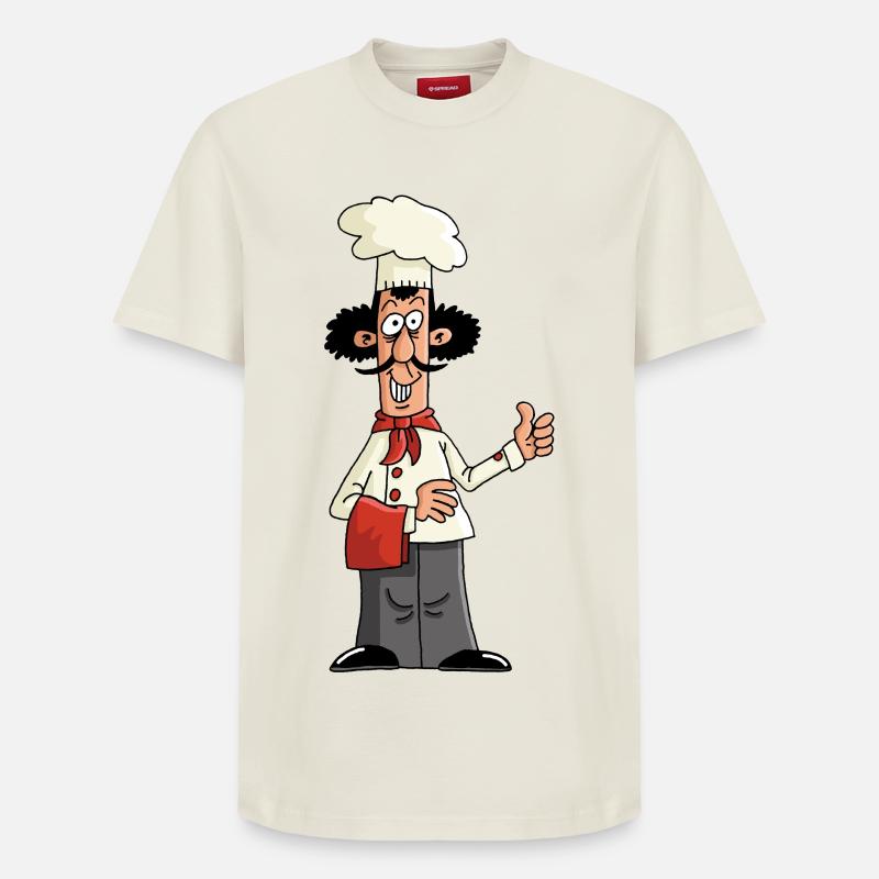 Chef cuisinier - T-shirt unisexe décontracté en coton Supima – de SPREAD - blanc cassé