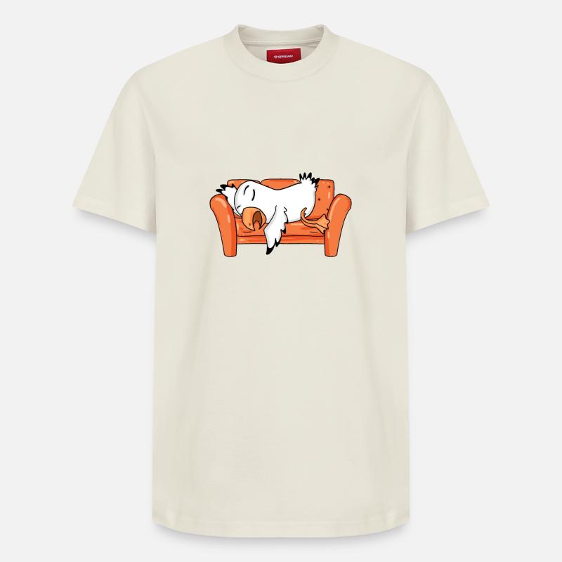 Mouette Sommeil Fatigué Sommeil - T-shirt unisexe décontracté en coton Supima – de SPREAD - blanc cassé