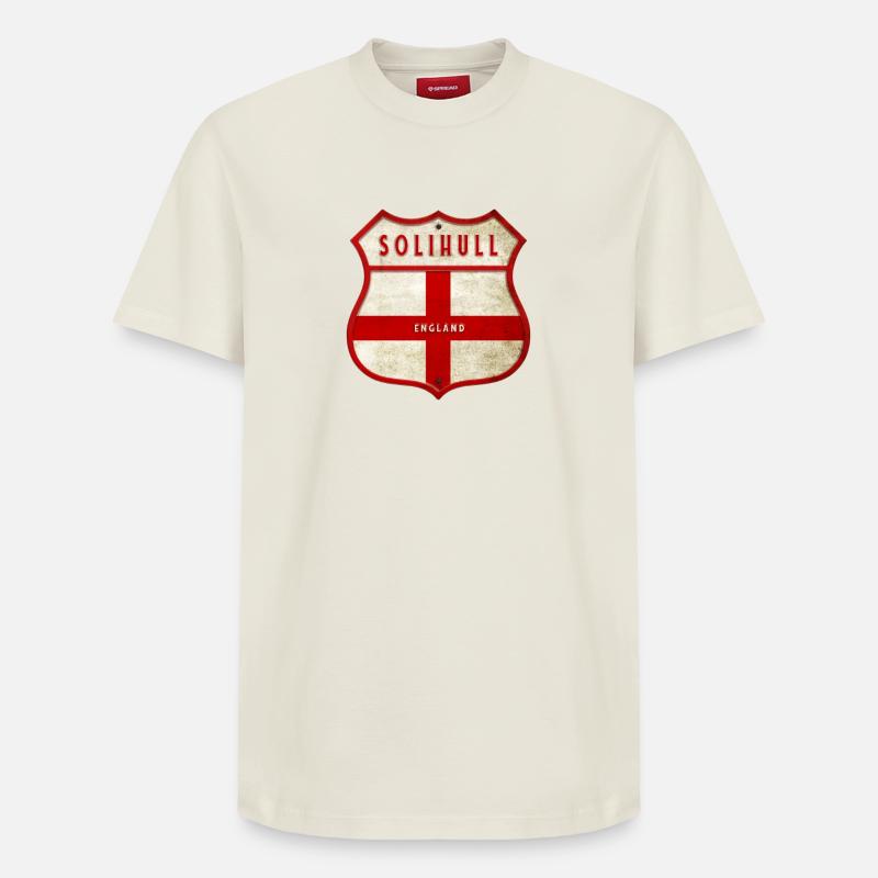 Armoiries de Solihull (Angleterre) - T-shirt unisexe décontracté en coton Supima – de SPREAD - blanc cassé