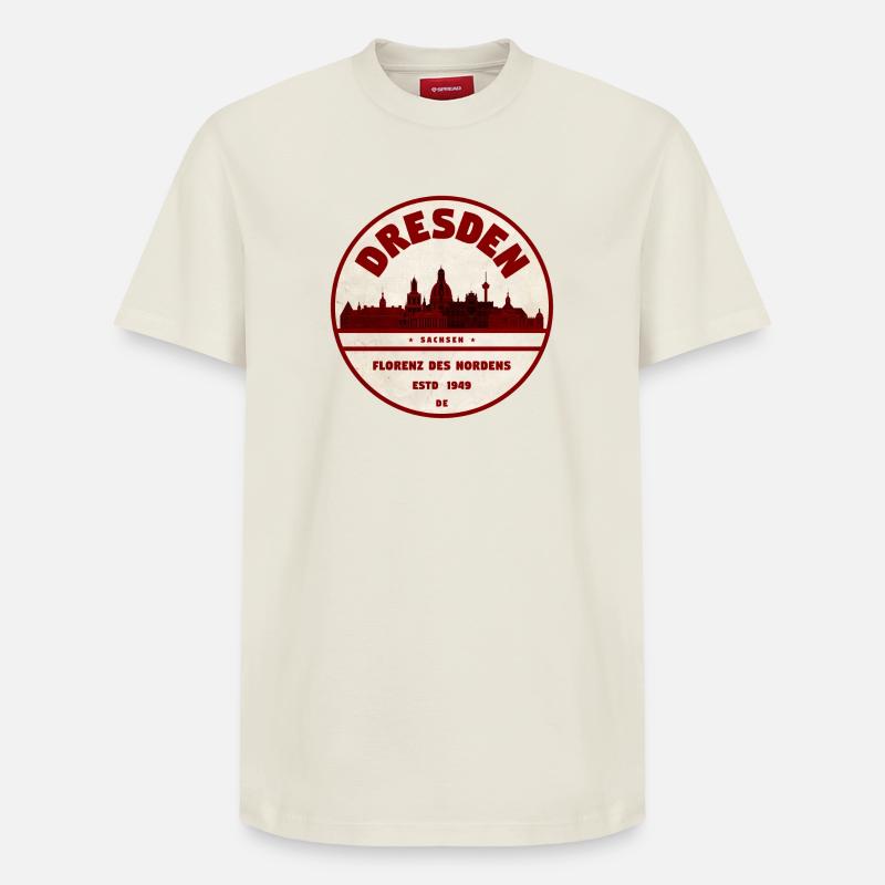 Dresde - T-shirt unisexe décontracté en coton Supima – de SPREAD - blanc cassé