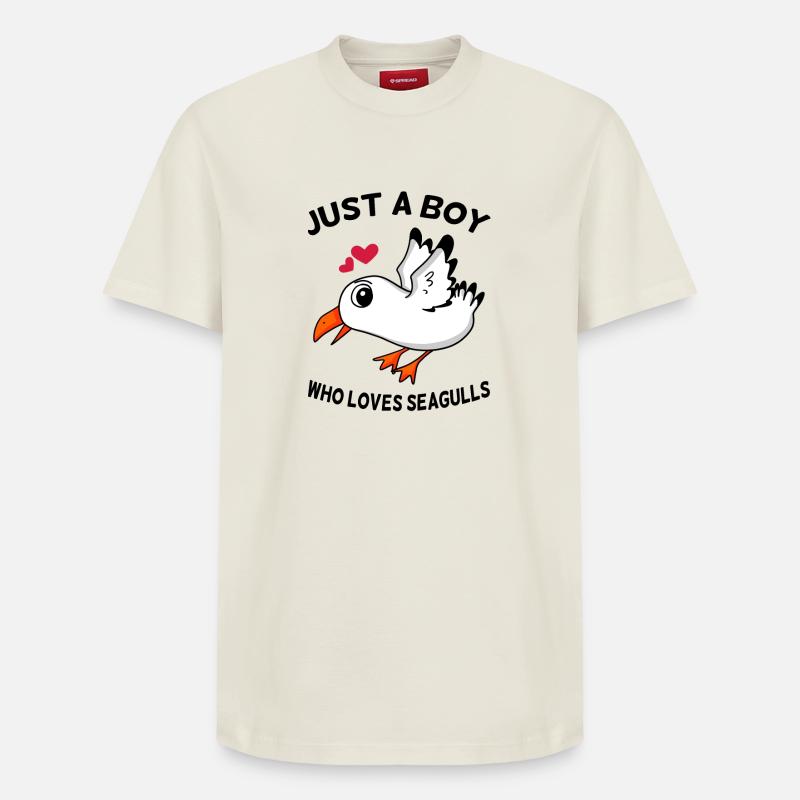Dicton de mouette - T-shirt unisexe décontracté en coton Supima – de SPREAD - blanc cassé
