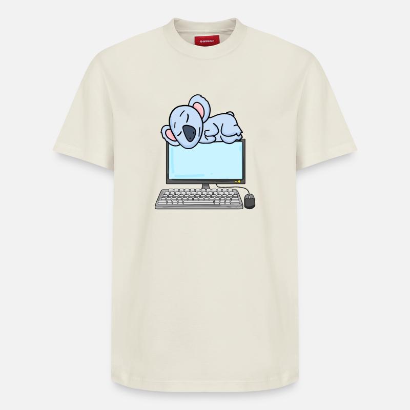 Koala Computer Nerd Programmierer Geschenk - Relaxed Unisex Supima Cotton T-Shirt – von SPREAD - Naturweiß