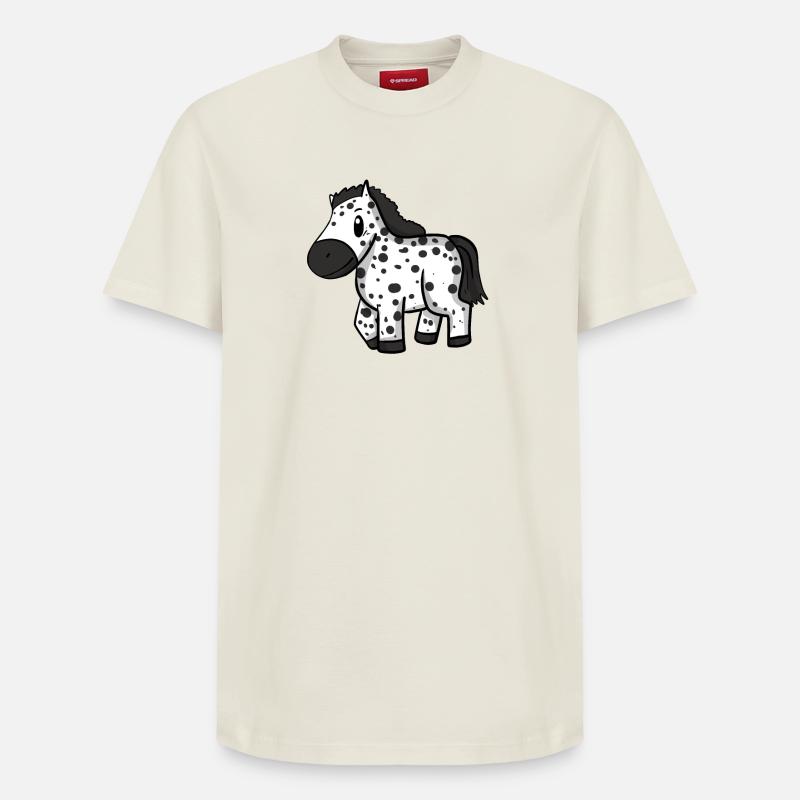 Cheval - T-shirt unisexe décontracté en coton Supima – de SPREAD - blanc cassé