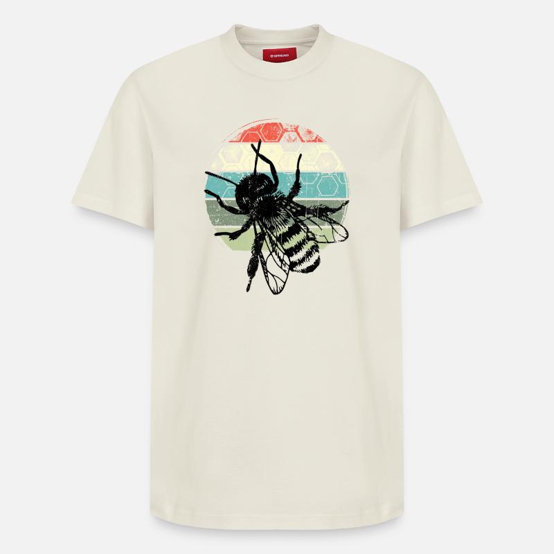 Retro Mosquito Circle - Relaxed Unisex Supima Cotton T-Shirt – by SPREAD - off white