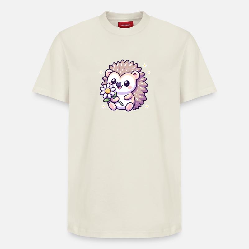 Hérisson Cindy - T-shirt unisexe décontracté en coton Supima – de SPREAD - blanc cassé