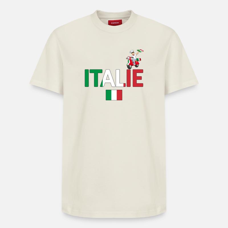 Italie - T-shirt unisexe décontracté en coton Supima – de SPREAD - blanc cassé