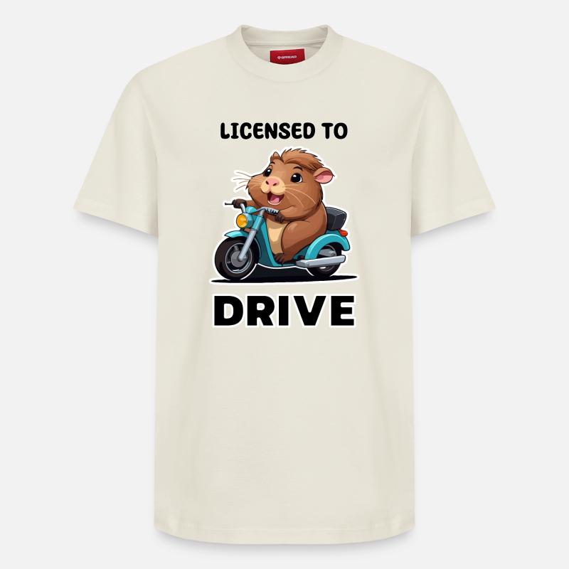 Permis de conduire réussi - T-shirt unisexe décontracté en coton Supima – de SPREAD - blanc cassé