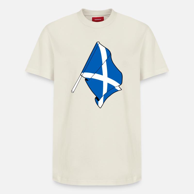 Drapeau Ecosse - T-shirt unisexe décontracté en coton Supima – de SPREAD - blanc cassé
