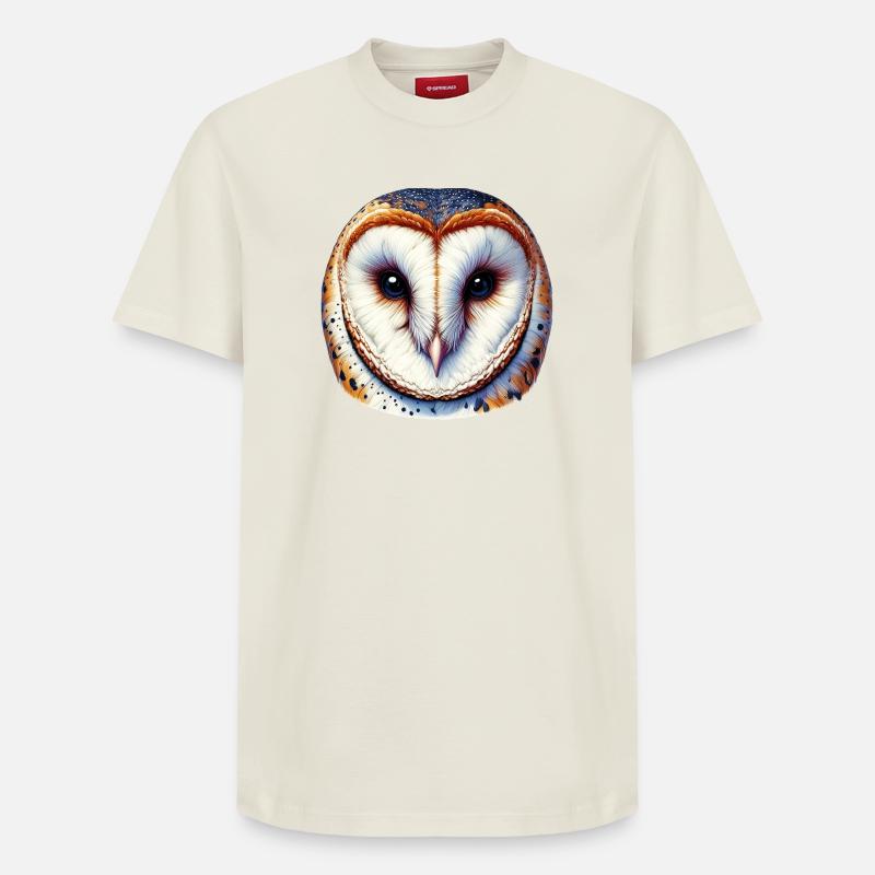 Schleiereule - Relaxed Unisex Supima Cotton T-Shirt – von SPREAD - Naturweiß