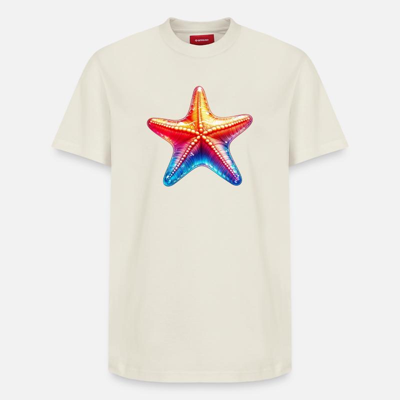 Étoile de mer - T-shirt unisexe décontracté en coton Supima – de SPREAD - blanc cassé
