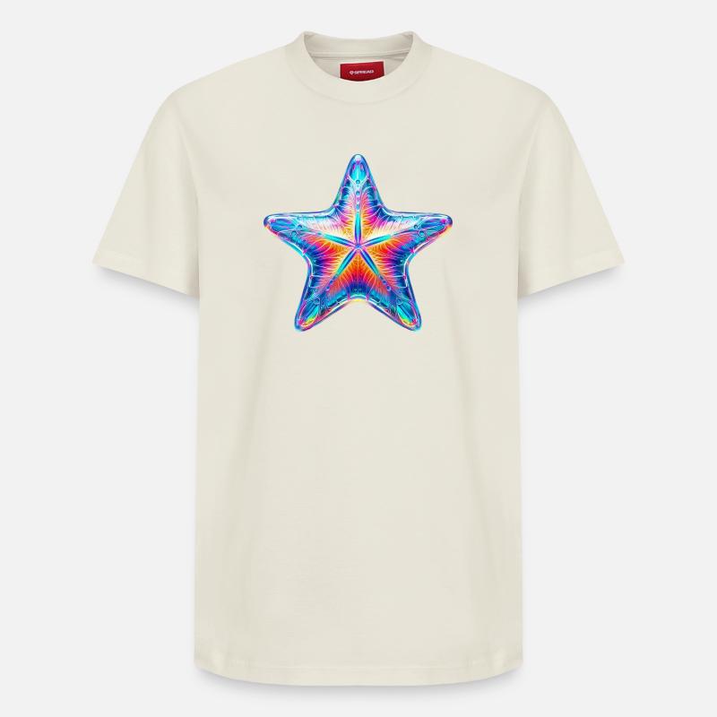 Étoile de mer - T-shirt unisexe décontracté en coton Supima – de SPREAD - blanc cassé