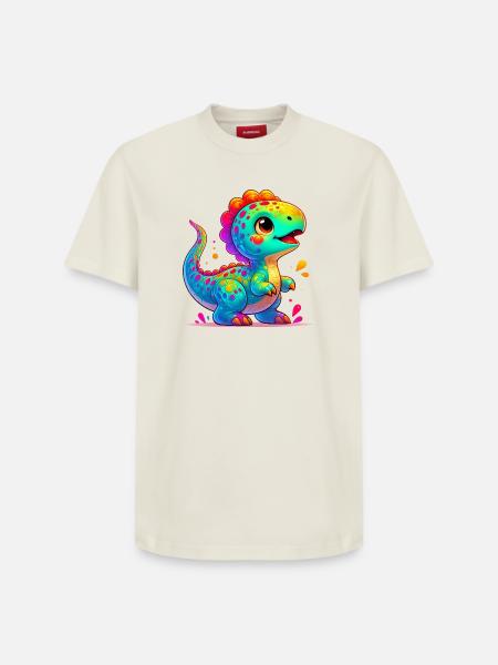 Dinosaurier - Relaxed Unisex Supima Cotton T-Shirt – von SPREAD - Naturweiß