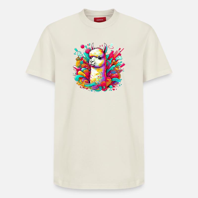 Alpaga - T-shirt unisexe décontracté en coton Supima – de SPREAD - blanc cassé