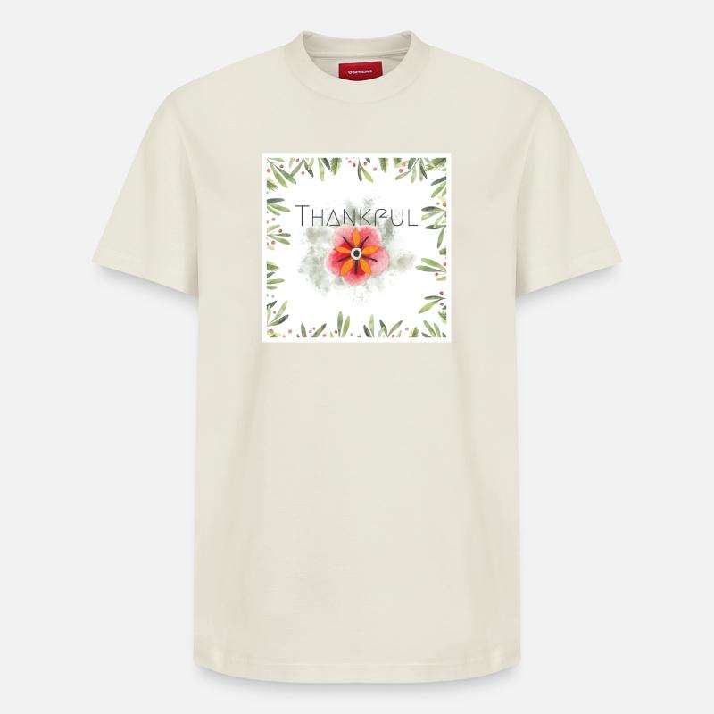 Reconnaissant - T-shirt unisexe décontracté en coton Supima – de SPREAD - blanc cassé