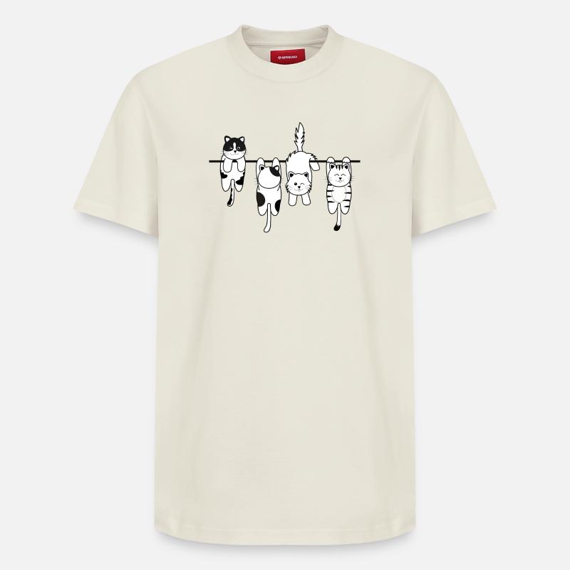 Chat de lessive - T-shirt unisexe décontracté en coton Supima – de SPREAD - blanc cassé