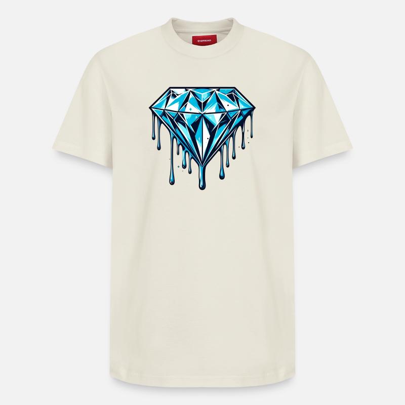 Diamant - T-shirt unisexe décontracté en coton Supima – de SPREAD - blanc cassé