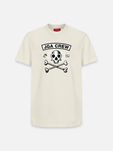 JGA Crew - Skull and Bones - Relaxed Unisex Supima Cotton T-Shirt – von SPREAD - Naturweiß