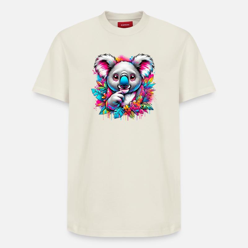 Koala - T-shirt unisexe décontracté en coton Supima – de SPREAD - blanc cassé
