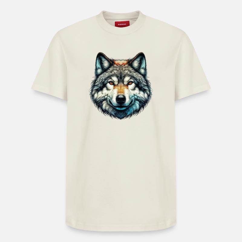 Loup - T-shirt unisexe décontracté en coton Supima – de SPREAD - blanc cassé
