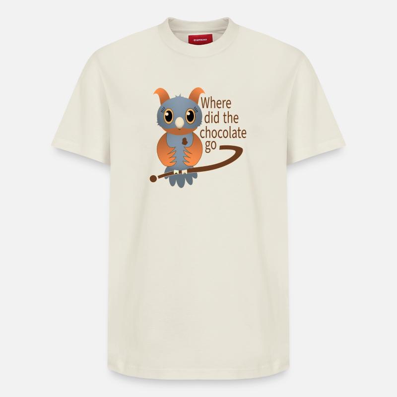 Bleu chocolat - T-shirt unisexe décontracté en coton Supima – de SPREAD - blanc cassé