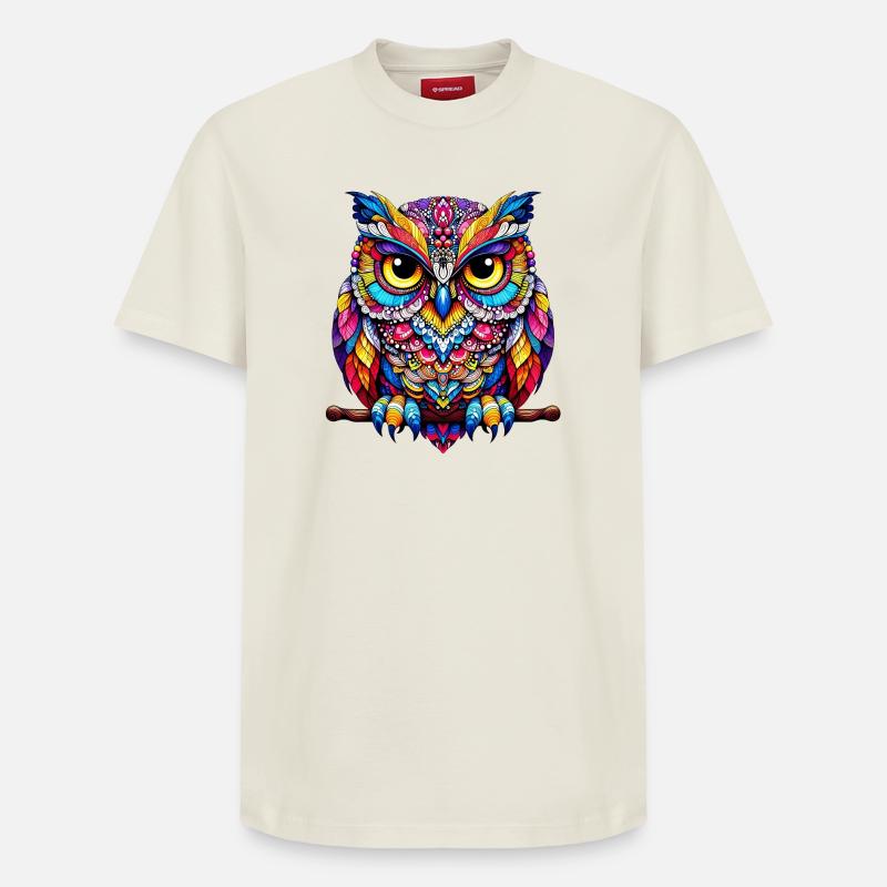 Hibou - T-shirt unisexe décontracté en coton Supima – de SPREAD - blanc cassé