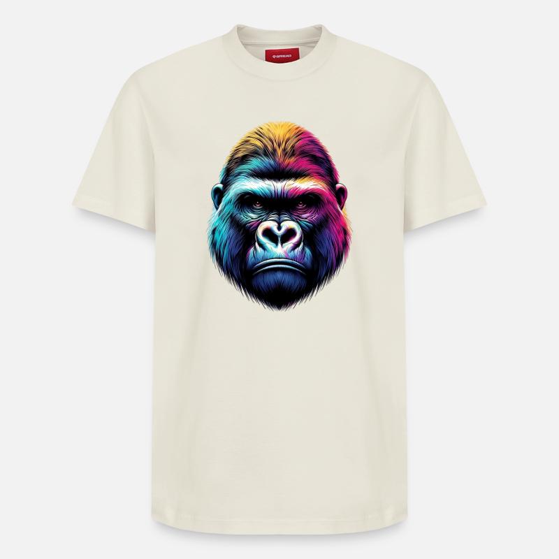 Gorilla - Relaxed Unisex Supima Cotton T-Shirt – von SPREAD - Naturweiß