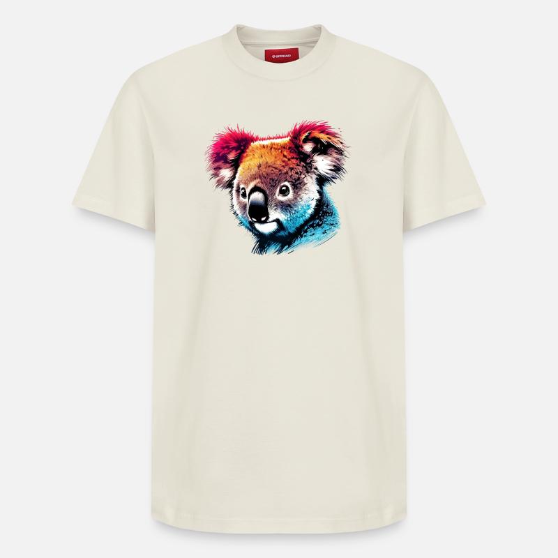 Koala - Relaxed Unisex Supima Cotton T-Shirt – von SPREAD - Naturweiß