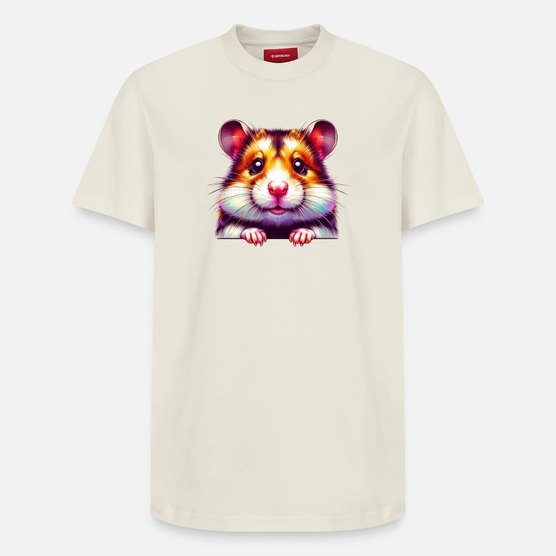 Hamster - T-shirt unisexe décontracté en coton Supima – de SPREAD - blanc cassé
