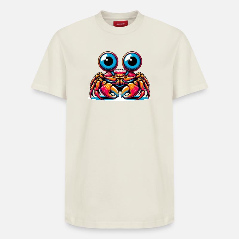 Crabe - T-shirt unisexe décontracté en coton Supima – de SPREAD - blanc cassé
